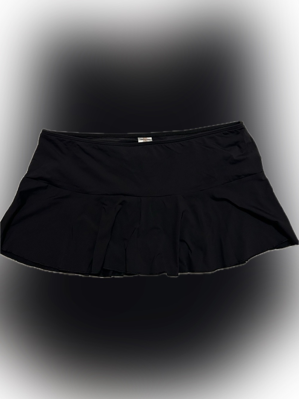 🖤🖤Lands End Black Stretch Ruffle Swim Skirt Size 18